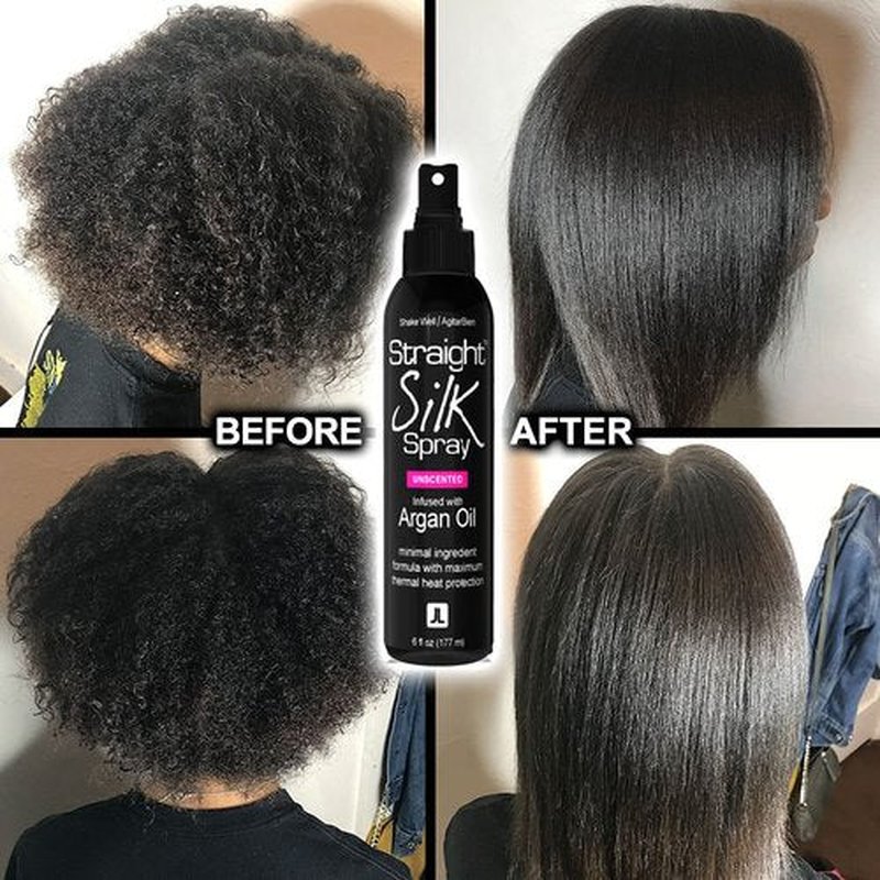 Silk Spray by Straight - Moroccan Argan Oil Thermal Protector for Hair | Alcohol-Free, Heat Protectant up to 450°F | 6oz