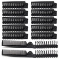 Skiennix Portable Travel Folding Hair Comb - Mini Pocket Brush with Double-Headed Anti-Static Design | 12 Pcs Black