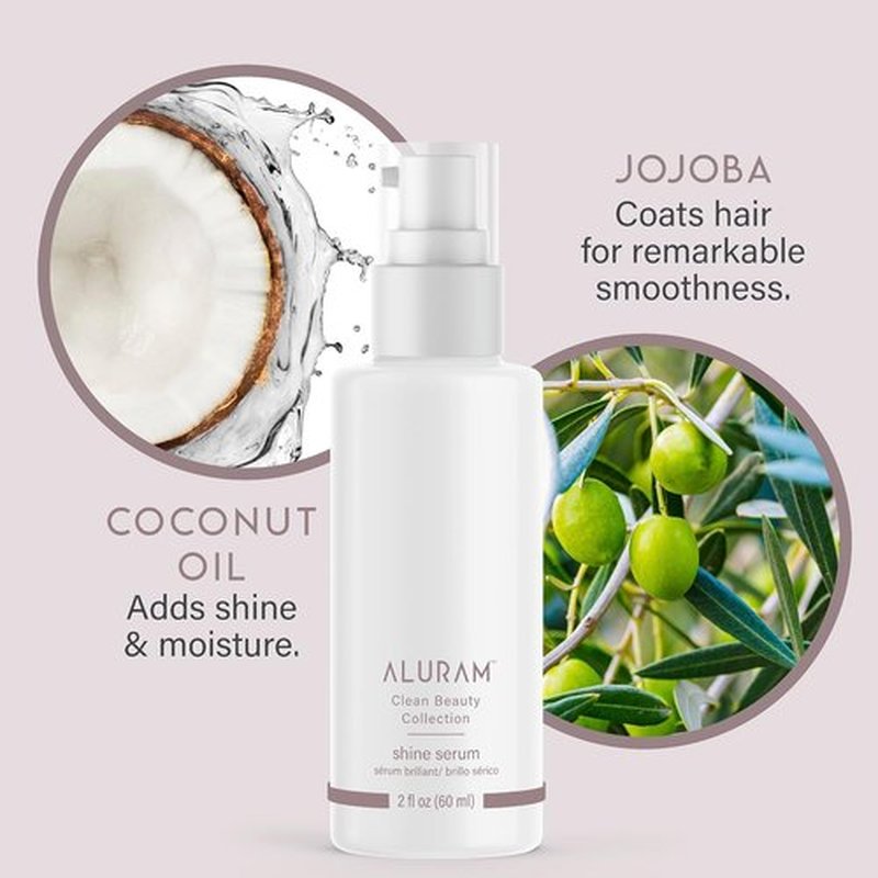 ALURAM Coconut Water Shine Serum - Frizz Control & Radiant Gloss for All Hair Types | 2 Fl Oz