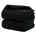 MICROFI New Microfiber Hair Drying Salon Towels, Quick Dry, Lint Free, 2 Pack (Black)