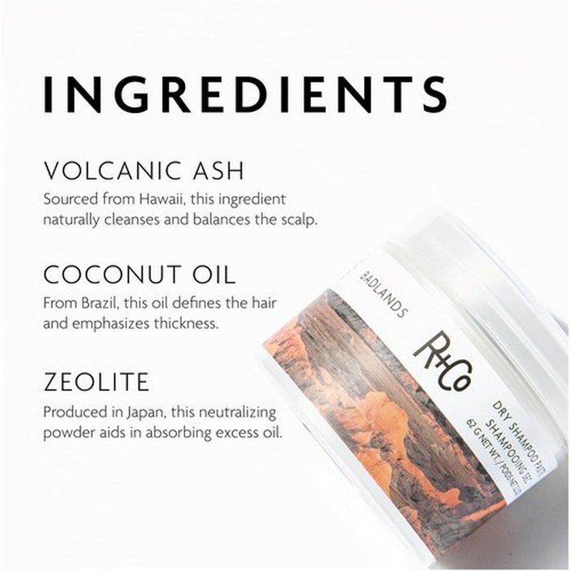 R+Co Badlands Dry Shampoo Paste - Versatile Styling Paste That Absorbs Oil & Adds Texture | Matte Finish