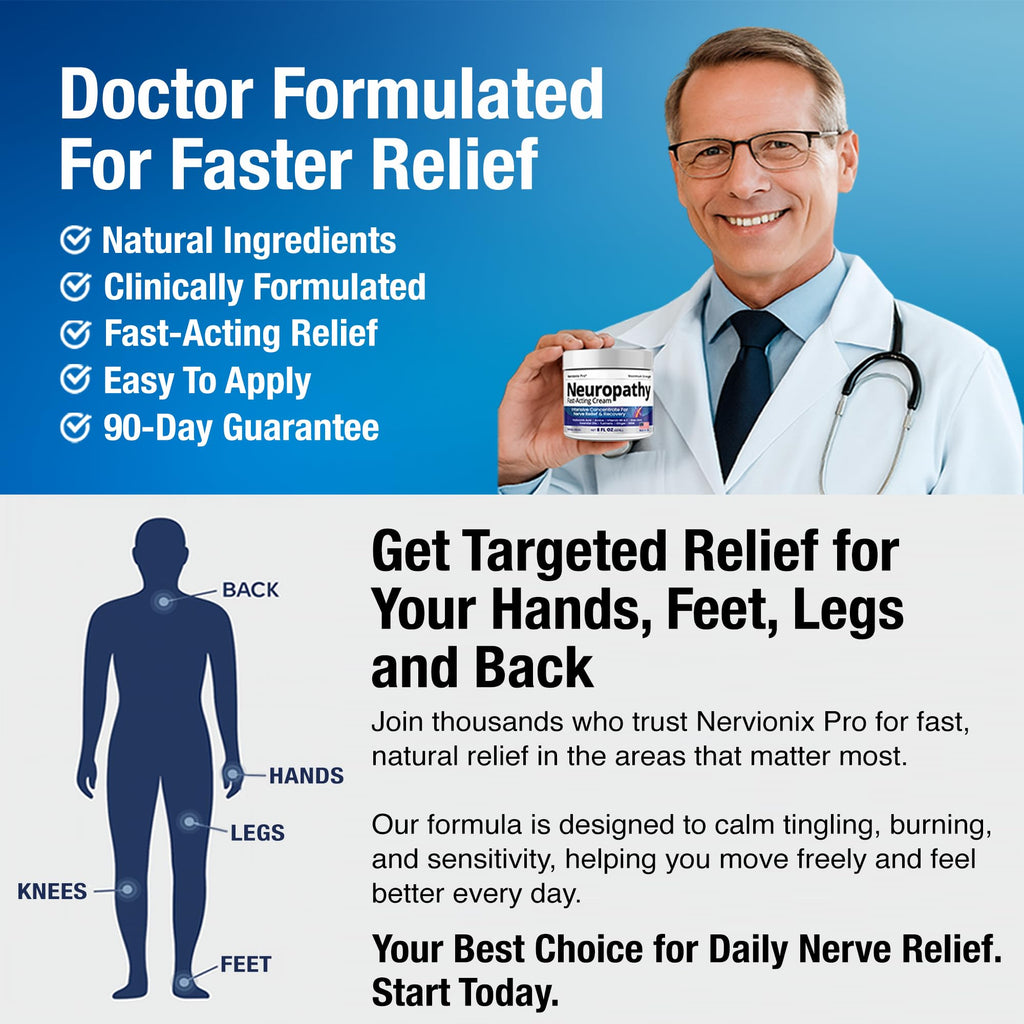 Neuropathy Nerve Relief Cream – Extra Large 8 oz – Maximum Strength for Feet Hands Legs Toes Back – Natural Ingredients Arnica Aloe Vera MSM Vitamins – Fast-Acting Soothing Relief – Super Value 8 oz