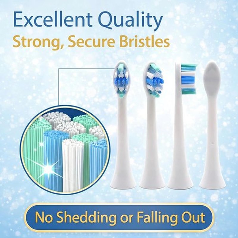 Philips Sonicare Replacement Toothbrush Heads - 8 Pack High Density Dupont Bristles for Plaque Control | White