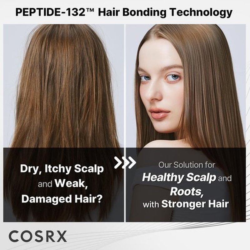 COSRX PEPTIDE 132 Hair Care Set - Bonding Shampoo, Treatment & Oil Serum, Bond Repair Treatment Hair Gift Set for Damaged, Dry Hair, Scalp Treatment for Dandruff, Dry & Itchy Scalp