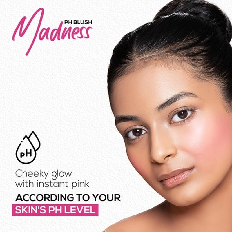 RENEE Madness pH Blush, Instant Unique Pink Payoff, Highly Blendable, Light Weight, Long Lasting, Moisturizing Formula, Enriched With Olive, Macadamia & Shea, Paraben Free & Cruelty Free