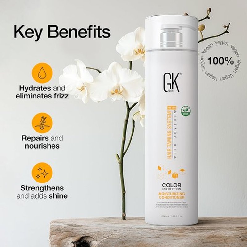 GK HAIR Moisturizing Conditioner - Intense Hydration & Frizz Control for Colored Hair | 33.8 OZ