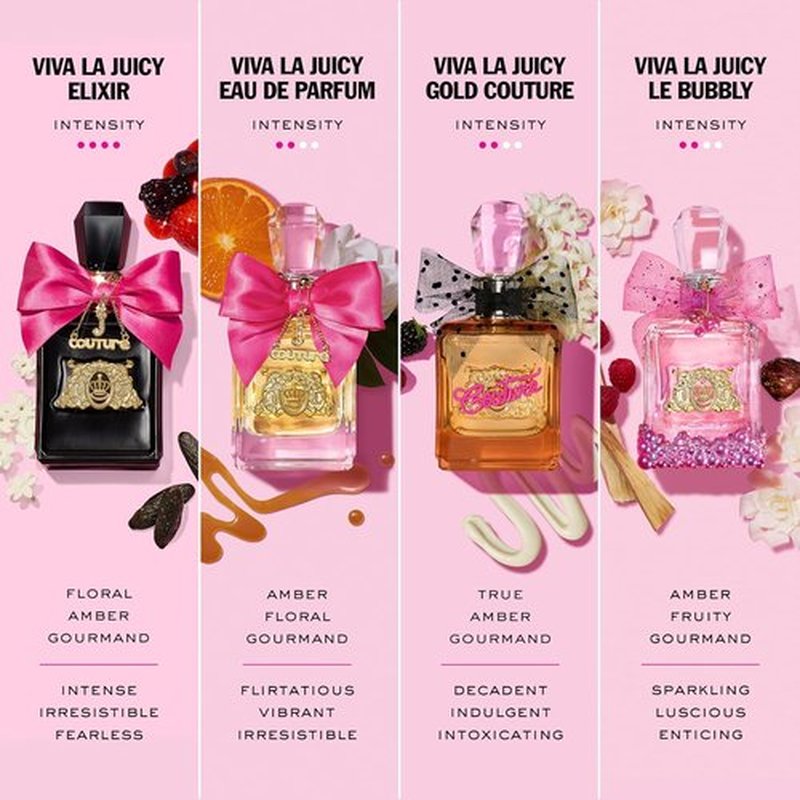 Juicy Couture Viva La Juicy Elixir Eau de Parfum Spray - Long-Lasting Floral Amber Perfume, 0.33 fl oz