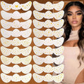 18Pcs Gold Glitter Freckles Face Tattoo,Waterproof Sweatproof Temporary Freckle Stickers for Women Kids,Long Lasting Heart Butterfly Face Glitter Tattoos for Concert Halloween Marathon Instant Glam