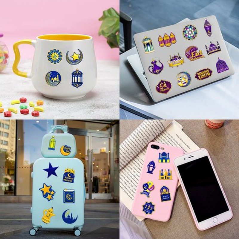 Happy Ramadan Kareem Mubarak Eid Al Adha Fitr Temporary Tattoos Themed Birthday Party Favors Decorations Supplies Festival Decor Star Tattoo Stickers Gifts For Kids Boys Girls School Prizes Carnival