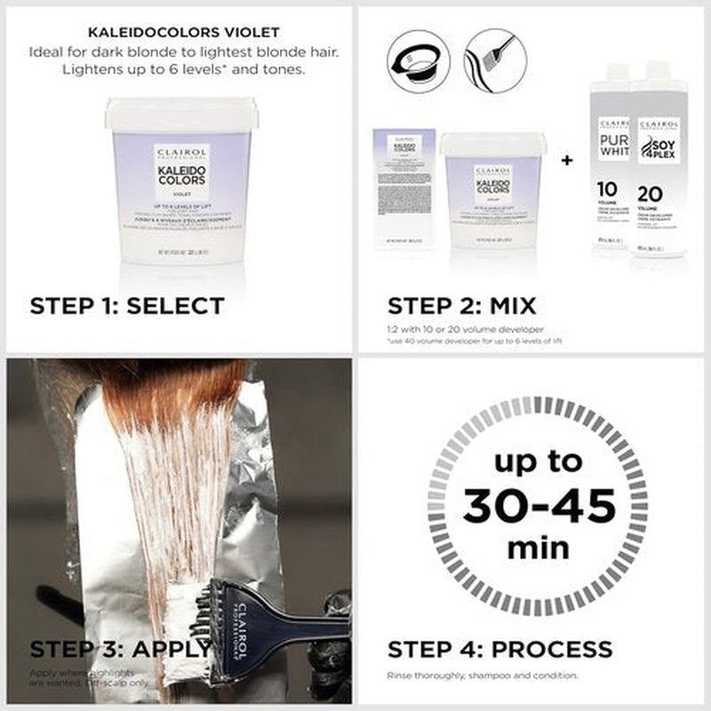 Clairol Professional Kaleidocolors Powder Lightener - Hair Highlights & Toning Solution