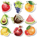 KONEUK 36 Pack Fruit Shaped Sheet Face Mask for Women, Collagen Hydrating and Moisturizing Face Masks Skincare for Dry Skin, Bulk Mothers Day Gifts, Spa Party Gifts, Nurse Gifts(9 Types x 4 Pcs)