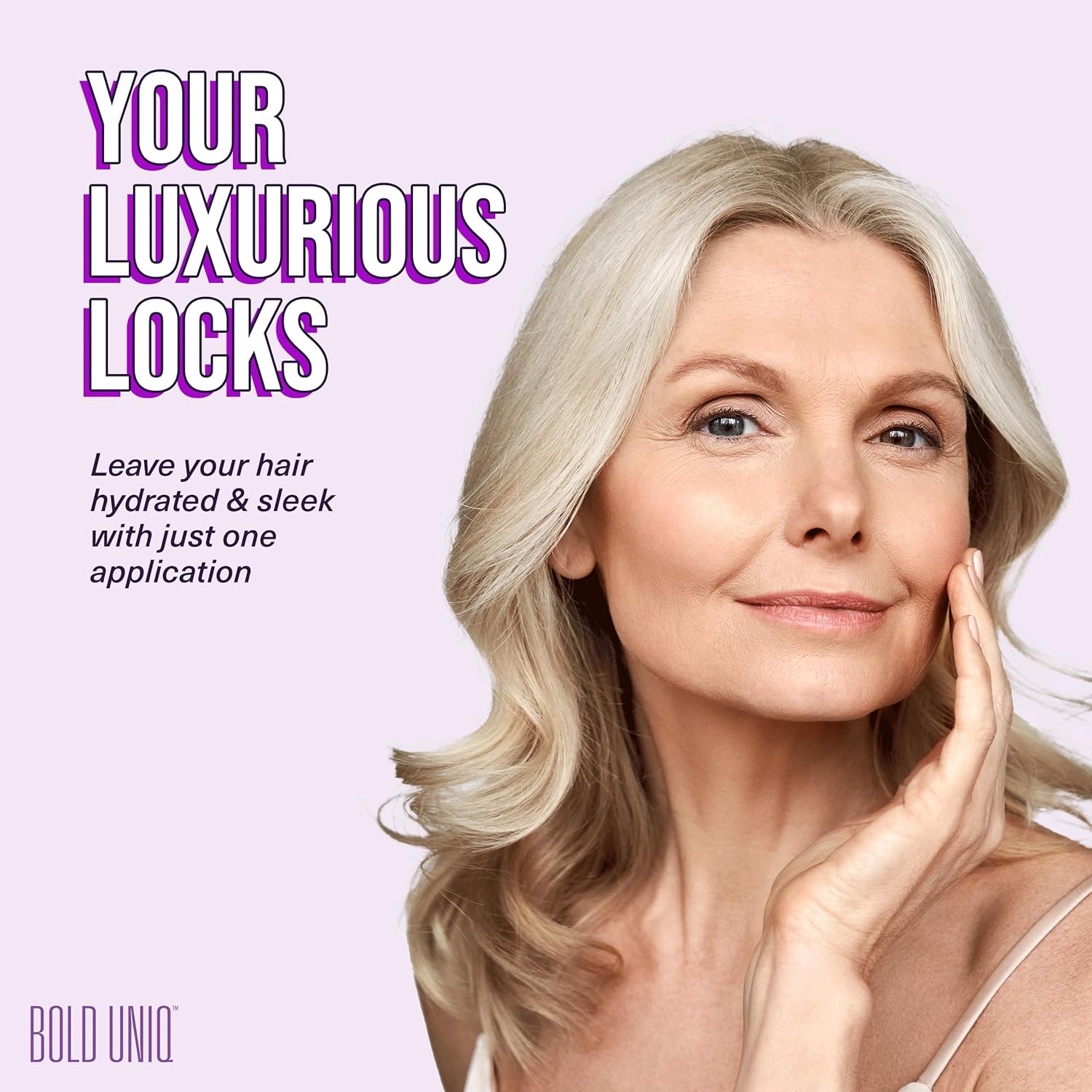 Bold Uniq Purple Hair Mask - Toner for Blonde & Gray Hair - Eliminate Yellow Tones & Nourish - 6.76oz