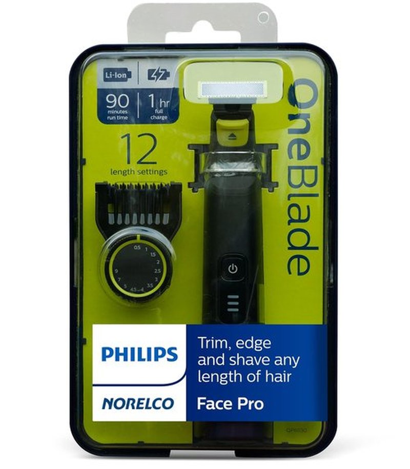 Philips Norelco OneBlade Pro Hybrid Trimmer & Shaver - Black, 2-Piece QP6530/70 Model