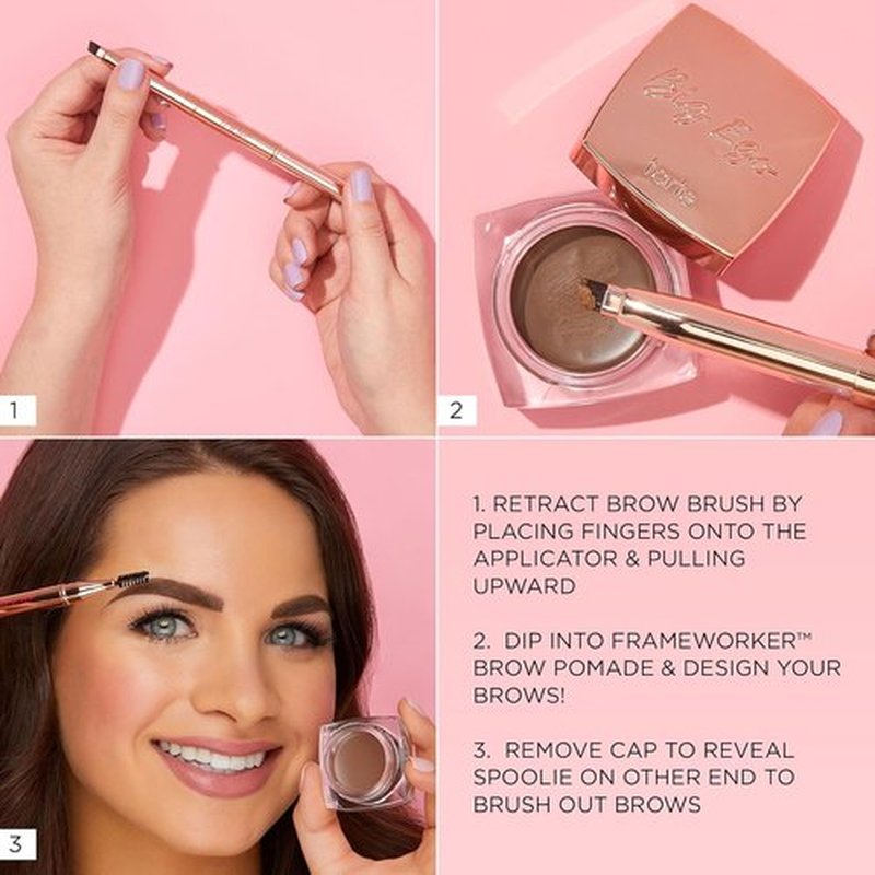 Tarte Big Ego Frameworker Brow Pomade - Creamy, Pigmented Eyebrow Gel for Sculpting & Filling | Waterproof, Vegan, Longwear