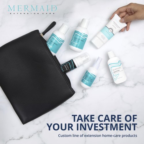 Mermaid Extension Care Boar Bristle Brush, Gentle Hair Extension and Wig Care with Natural Bristles for Smoothing Styling