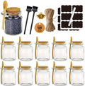 Sugar Scrub Containers, Bath Salt Jar, Spice Jars with Bamboo Spoon, Body Scrub Containers, 8oz Sugar Scrub Jars, Homemade Butter Container W/ Labels and Cleaning Brush, 12 Pack