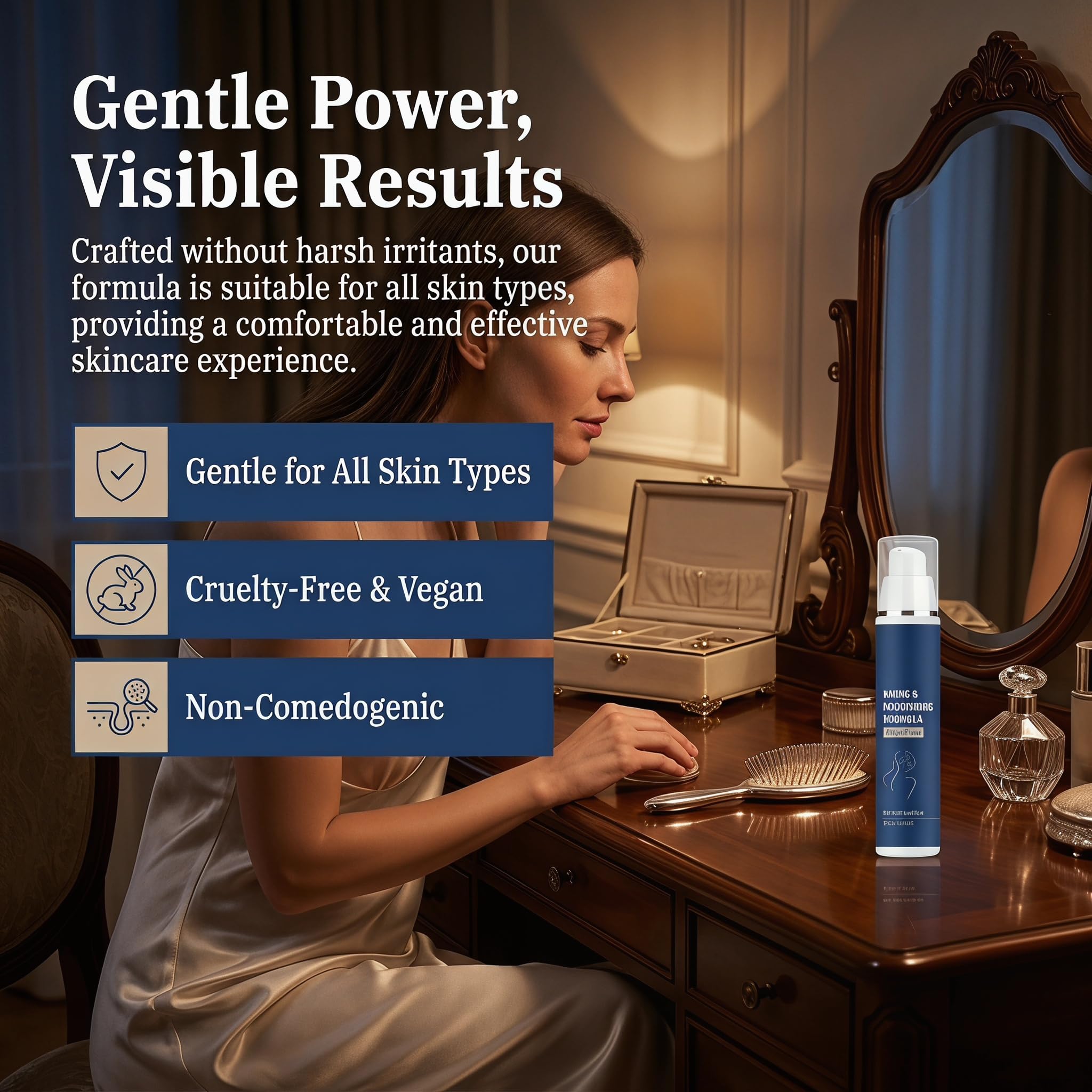 Firm & Restore Formula Night Cream, Face & Neck Firming Moisturizer, Deep Hydrating Anti-Wrinkle Overnight Cream for Lifted Smoother Skin, 50ml