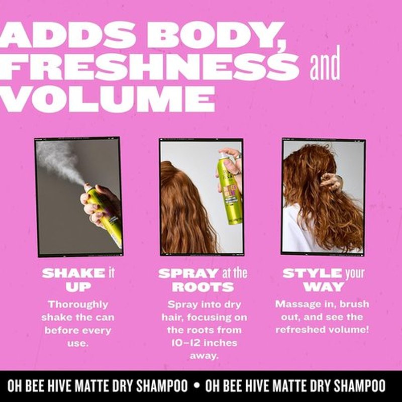 Bed Head by TIGI Oh Bee Hive Volumizing Dry Shampoo - Refresh Day 2 Hair, 6 oz