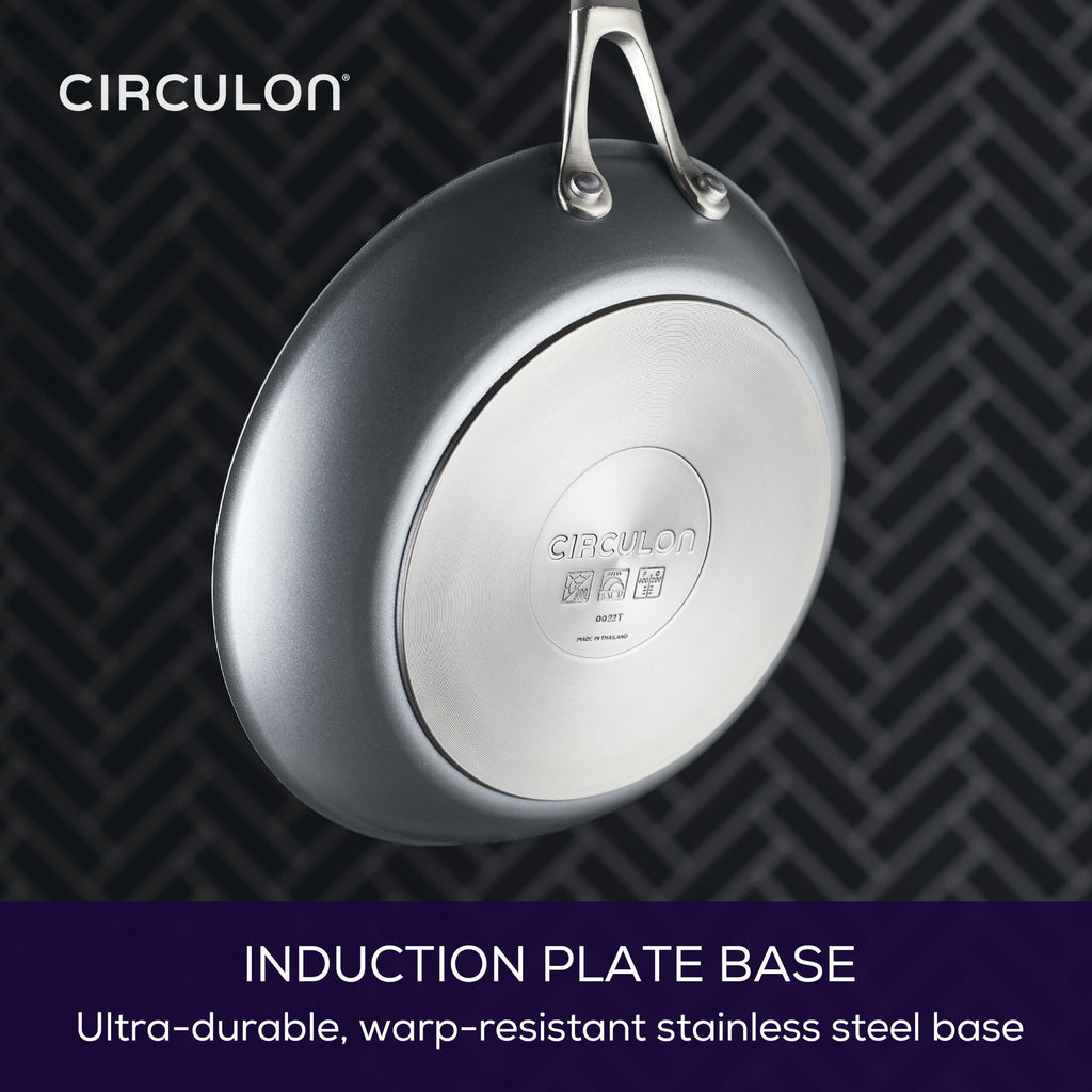 Circulon A1 Series with ScratchDefense Nonstick Induction 8.5-Inch and 10-Inch Frying Pan Set, Induction Cookware, 2-Piece, Graphite