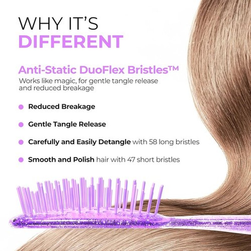 FHI Heat UNbrush Mini Detangler Brush - Pain-Free Brushing for All Hair Types | Durable Anti-Static Bristles