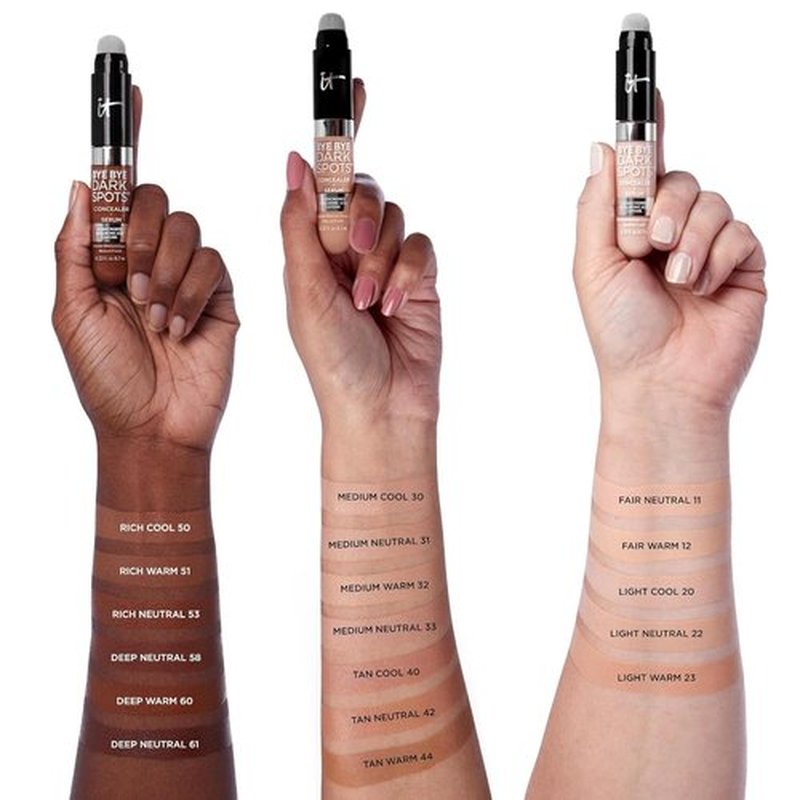 IT Cosmetics Bye Bye Dark Spots Concealer | Brightening Serum with 2% Niacinamide & Hyaluronic Acid - Medium Coverage, Natural Finish - 0.22 fl oz