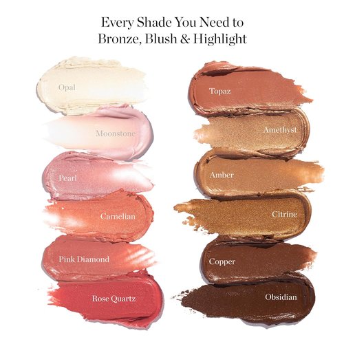 Ogee Radiant Collection Trio | Organic Contour Stick Makeup Set - Bronzer, Blush & Highlighter