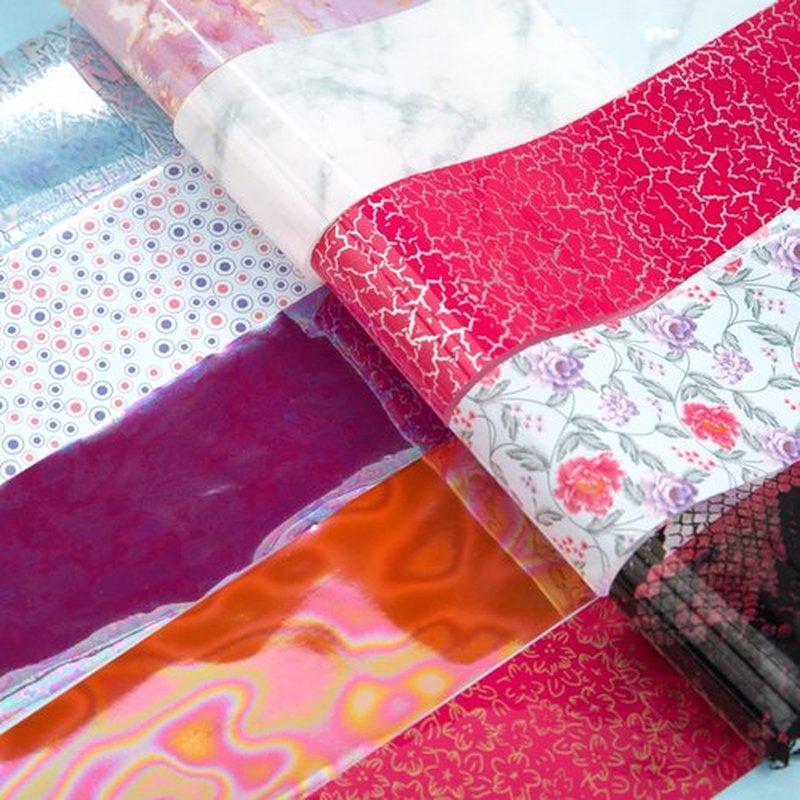 JERCLITY 300 Sheets Nail Foil Transfer Nail Art Stickers Set Marbling Flower Butterfly Aurora Gradient Patterns Nail Foil Transfer Sheets Foils Art for Women