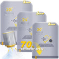 Skiennix 15-Pack Vacuum Bags - Travel Compression Packing Bags with Wireless Pump | Carry-On Size, Space Saver for Clothes
