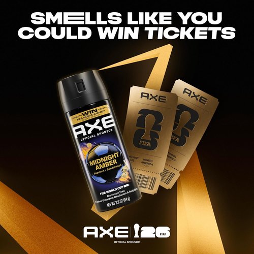 AXE Fine Fragrance Body Spray - Midnight Amber, 72-Hour Freshness, Aluminum-Free, 2.9 oz