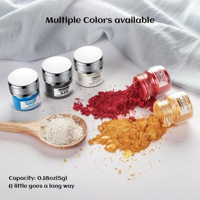 INOCERIS Edible Luster Dust - 5g Food Grade Metallic Gold Cake Decorating Powder | Shimmering Finish for Baking & Candy
