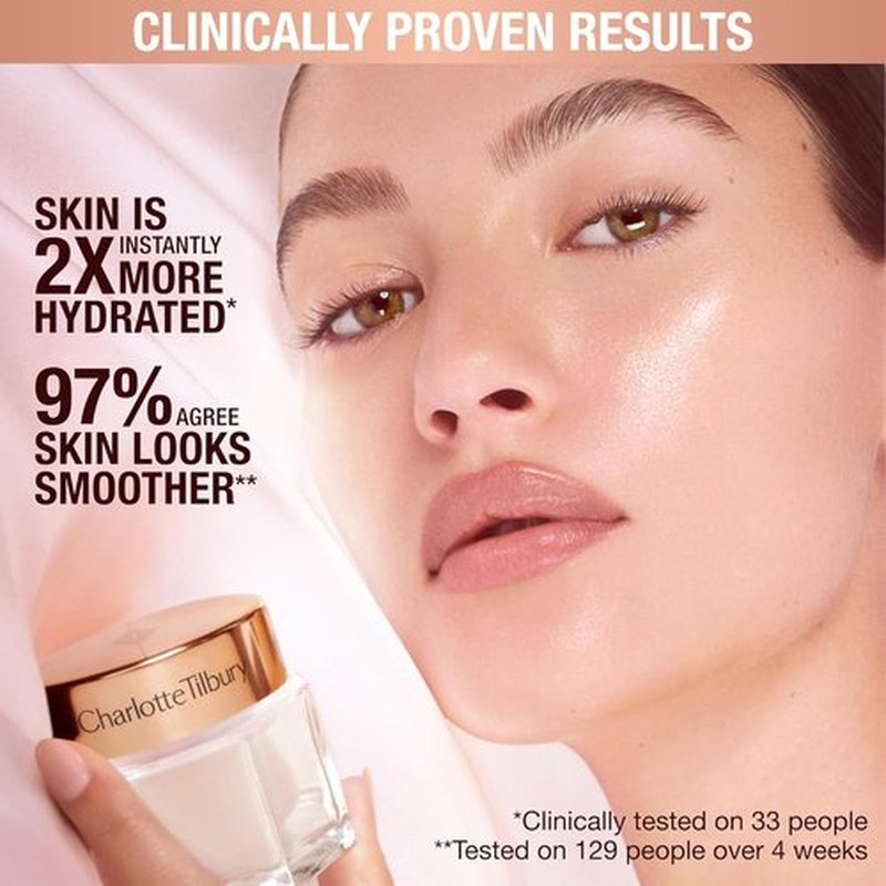 Charlotte Tilbury Iconic Magic Mini Skin Care Set - Travel Size Hydrating Serum, Cream & Gua Sha for Youthful Glow