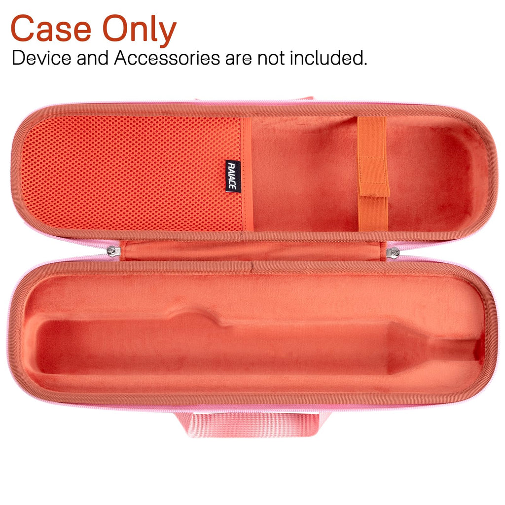 RAIACE Hard Carrying Case Compatible with dyson airstrait straightener, Travel Storage Bag. (for sale is case only) (Bronze red)