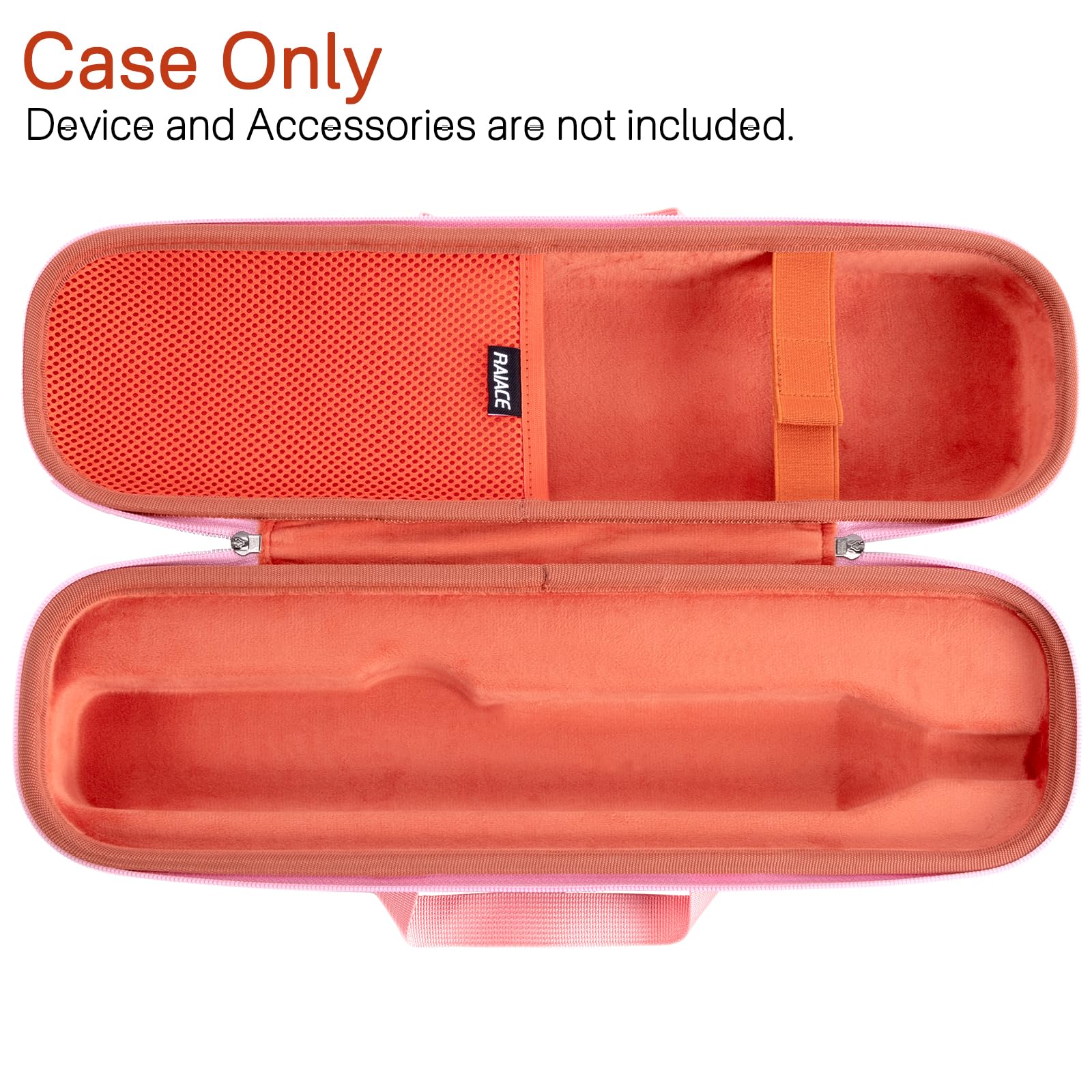 RAIACE Hard Carrying Case Compatible with dyson airstrait straightener, Travel Storage Bag. (for sale is case only) (Bronze red)