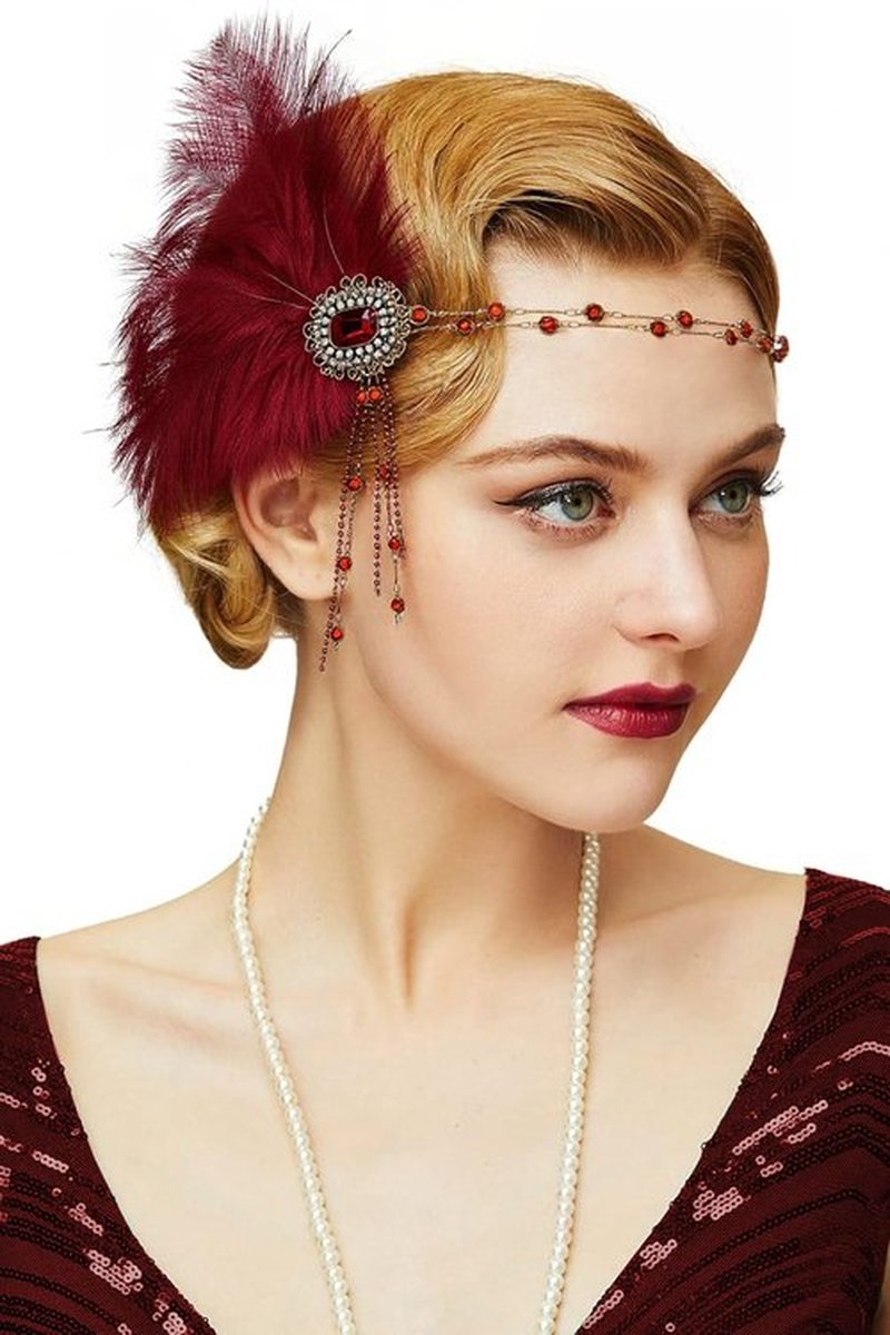 BABEYOND 1920s Flapper Gatsby Headband Roaring 20's Party Headpiece