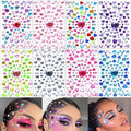 808 Pieces Heart Rhinestones Stickers Self Adhesive Flat-Back Acrylic Heart Gems Jewels Stickers for Makeup Body Eye Nail Hair Rhinestones, Wedding Valentine's Day Decor DIY Craft