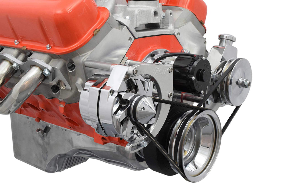 ICT Billet BBC Power Steering Pump Bracket - Electric Water Pump Billet Big Block Chevy 454 551421