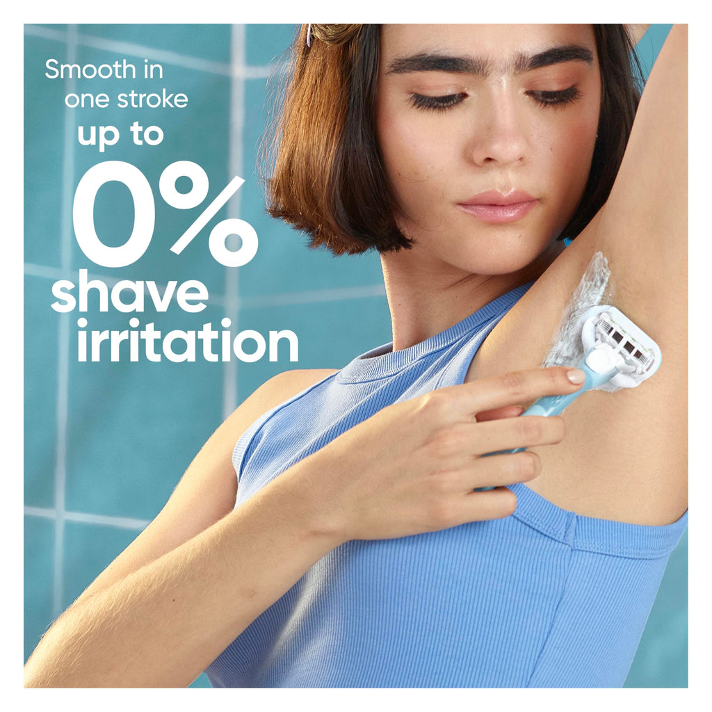 Gillette Venus Extra Smooth Women's Razor with Reusable Handle, 5 Blade Refills and Shower Holder