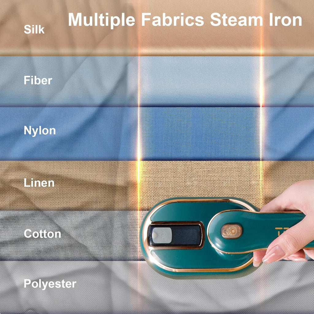 Travel Iron for clothes, Clothes Steamer Handheld for Wrinkle Removal, Small Steam Clothing Irons Foldable portable mini for College Dorm Office Home Garment