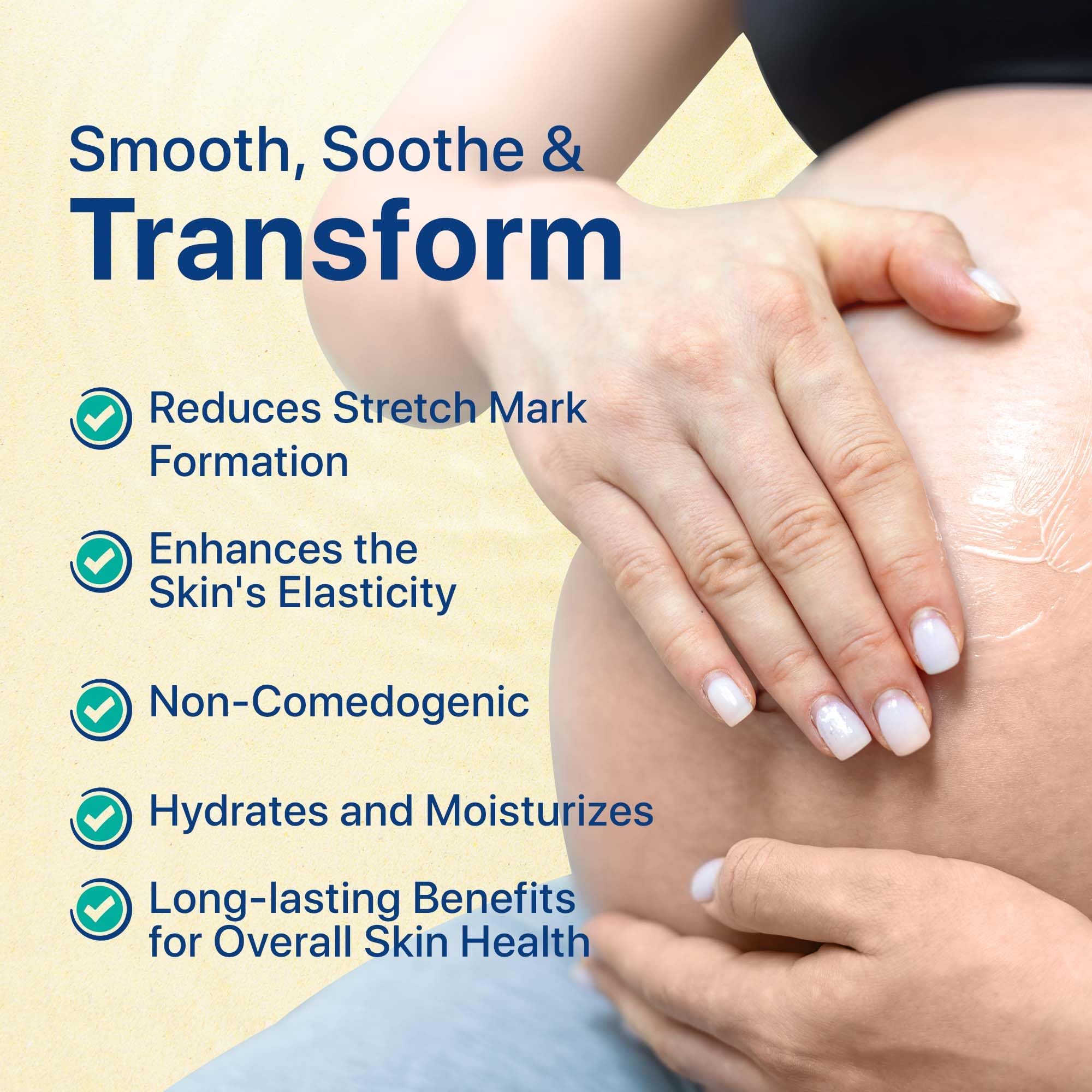 Stretch Mark Oil, Minimizes the Risk and Severity of Stretch Marks, Gentle Belly Oil for Pregnancy, Made of Natural Ingredients, Suitable for Adults and Children, 120mL（4.06 Fl Oz）