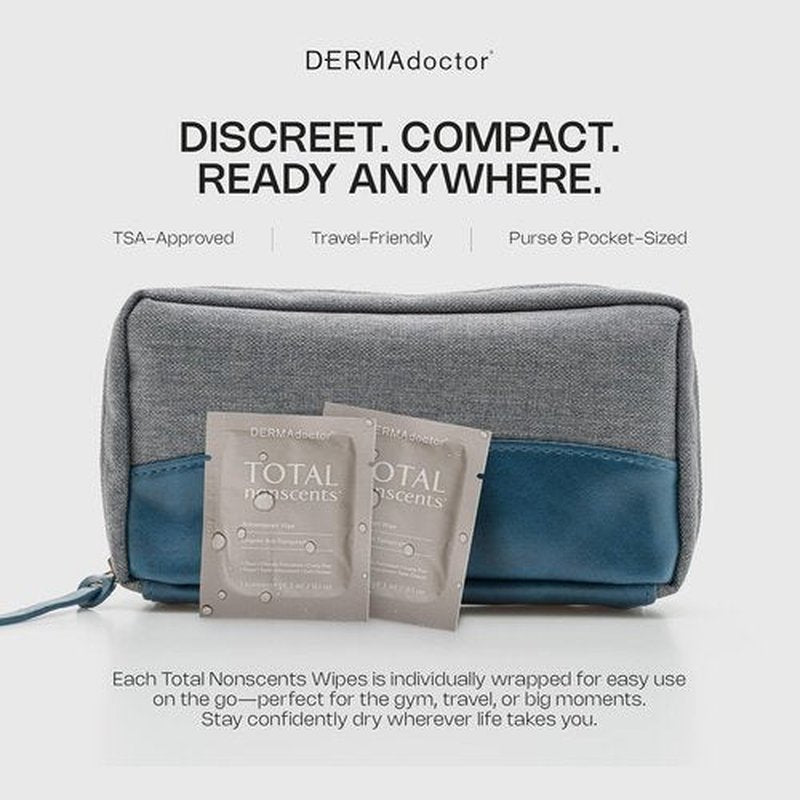 DERMAdoctor Deodorant Wipes - Refreshing Antiperspirant for Hyperhidrosis | 10 Individually Wrapped Wipes