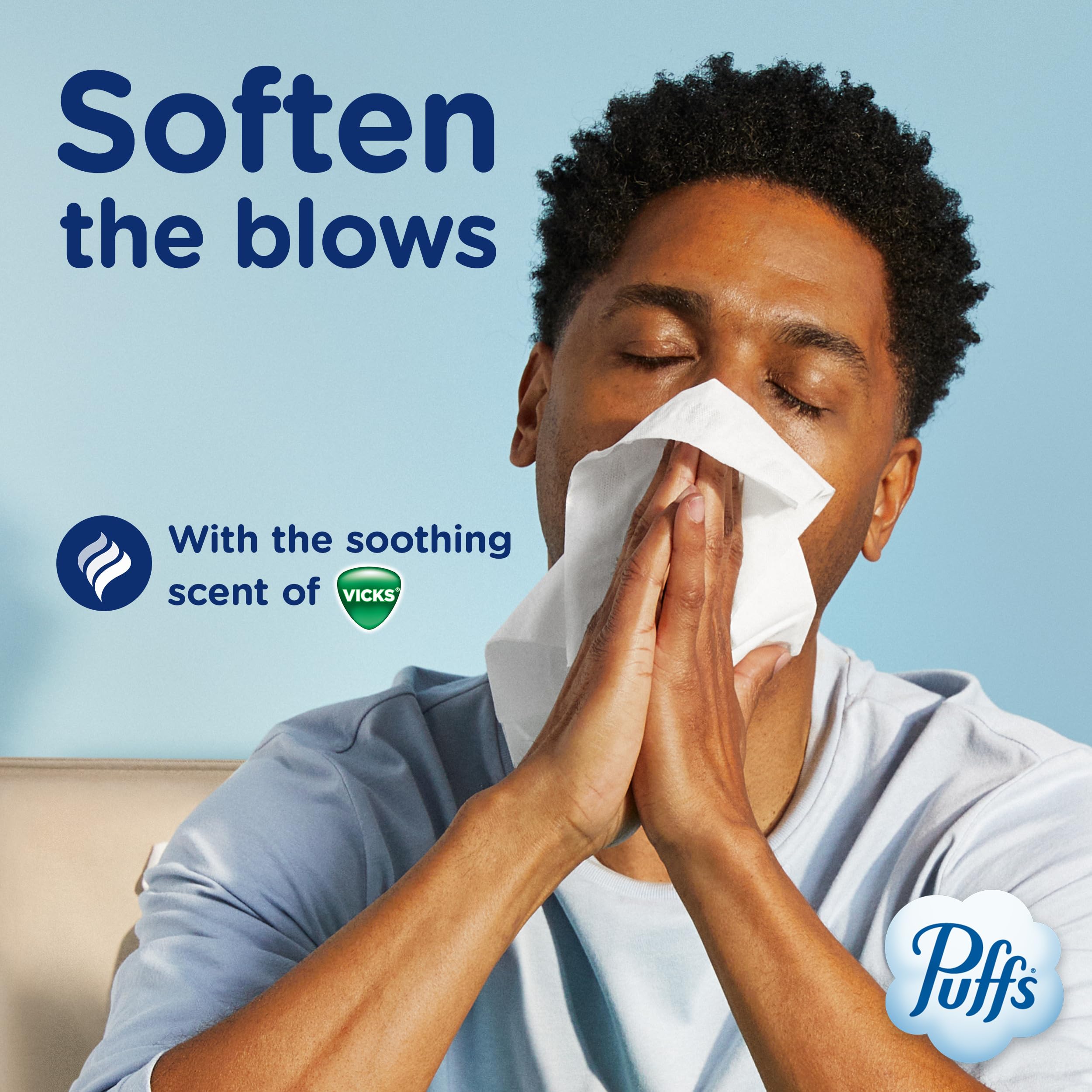 Puffs Plus Lotion with Vicks Facial Tissues, 4 Cubes, 48 Tissues per Box (192 Tissues) [Packaging May Vary]