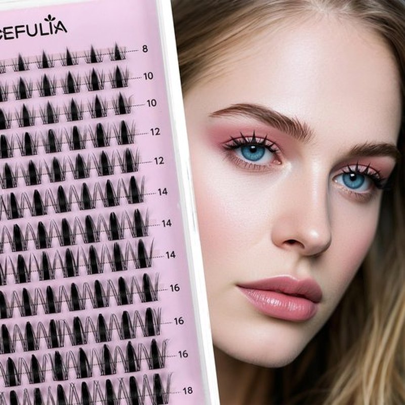 GRACEFULIA Manga Lash Clusters KIT 120PCS Anime and Doll Eye Eyelash Clusters, Spiky Natural Styles, DIY Extensions, Lightweight, Reusable 8 10 12 14 16 18mm