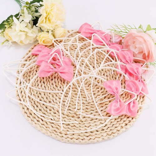 Chanaco 12Pcs Cat Ears Headbands Party Decorations Pink Bow Kitty Plastic Hair Accessories Cute White Gabby Headpieces Birthday Favors Halloween Costume Kawaii Gifts