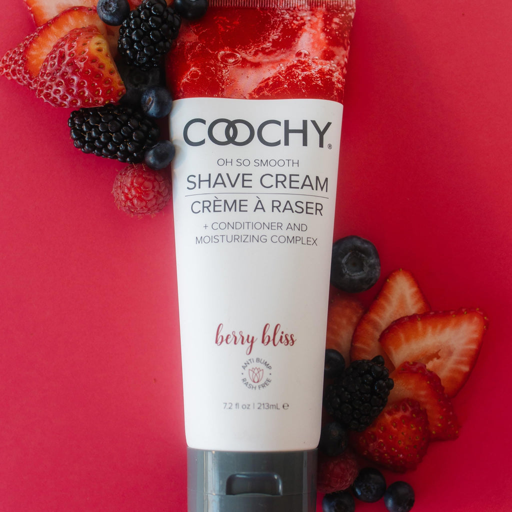 Coochy Shave Cream - Moisturizing Shave Lotion - Gentle Intimate Shaving Cream - For Bikini Area, Underarms, Legs & More - Rash-Free, Hydrating Formula - Berry Bliss - 12.5 oz