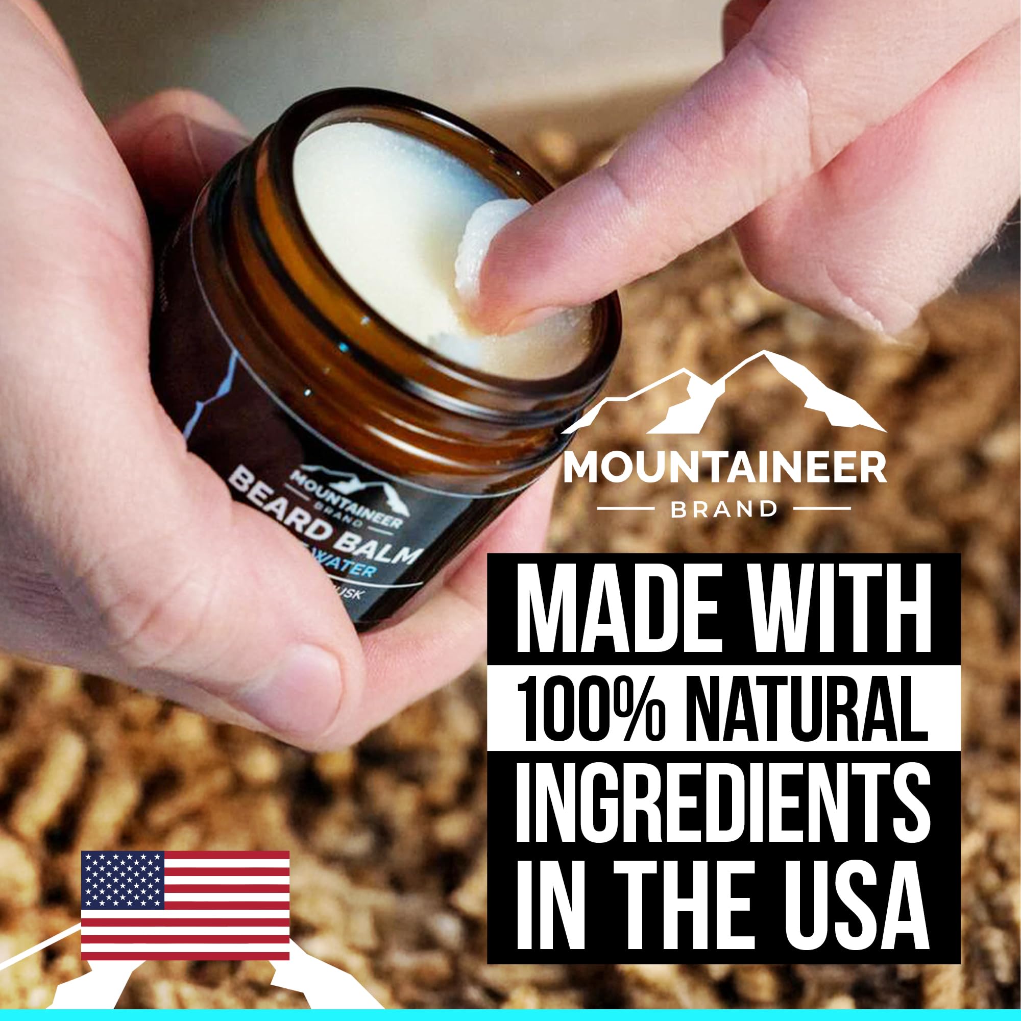 Mountaineer Brand Natural Beard Balm with Appalachia Scent | Scents Inspired by Nature | Beard Butter for Men | Leave in Condidtioner | Hydrates, Softens and Tames | Made in West Virginia | 2oz