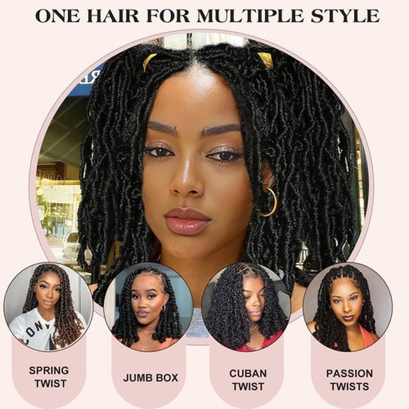 12 Inch Kinky Twist Hair 8 Packs Marley Twist Braiding Hair Pre-Separated Afro Spring Twist Hair Burgundy Afro Twist Hair for Faux Locs (Bug#, 12 Inch(Pack of 8))