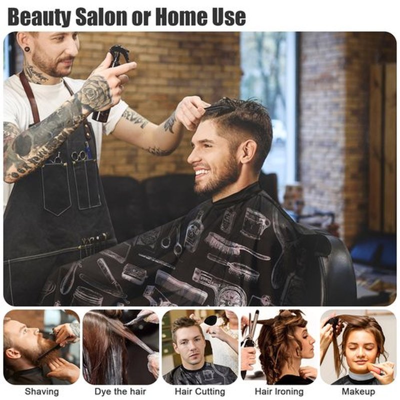 NICEMOVIC 10 in 1 Hair Cutting Barber Cape with Neck Duster Brush Barber Brush Neck Strips Hair Combs Hair Clips, Professional Barber Accessories Cleaning Supplies for Salon Haircut Styling