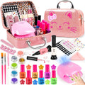 Kids Nail Polish Set for Girls, 27Pcs Nail Art Kit with Nail Dryer & Storage Case, Non-Toxic Peel-Off Water-Based Nail Polish, Christmas Birthday Gifts Toys for Toddlers Kids Girls Age 8 9 10+