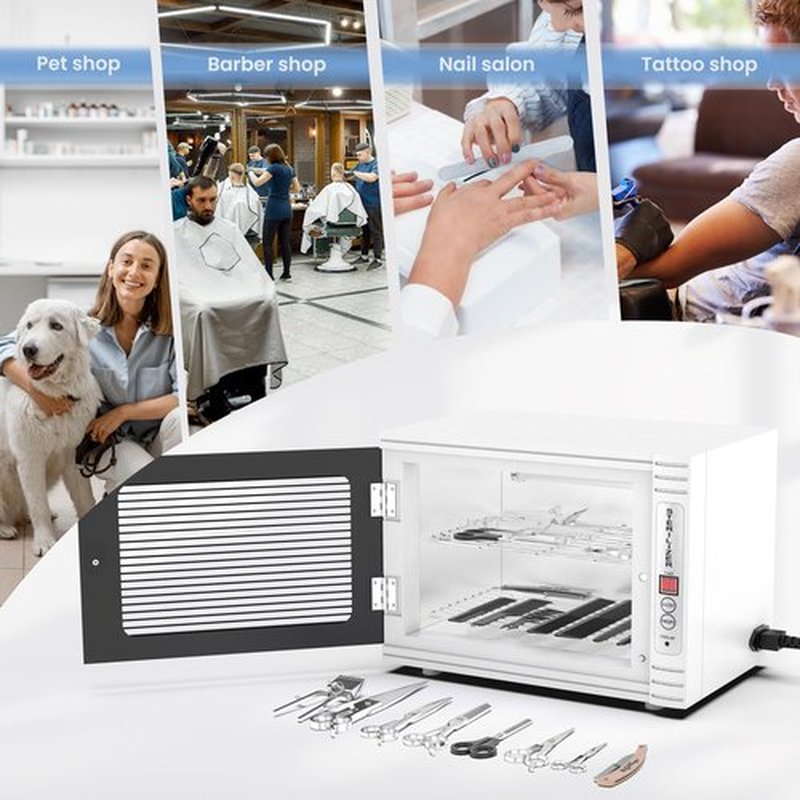 KING&DUKE Nail Tool Sterilizer Machine, 15L Large Capacity UV Sterilizer Cabinet, Sanitizer Box for Esthetician, Nail Salon, Barbers - Professional 360° Disinfection for Home and Commercial Use