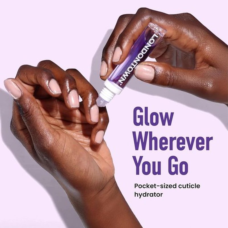 LONDONTOWN Violet Vibes Nail Polish Set - Sheer Lilac Tint with Cuticle Oil & Polish Holder | 0.40 fl oz